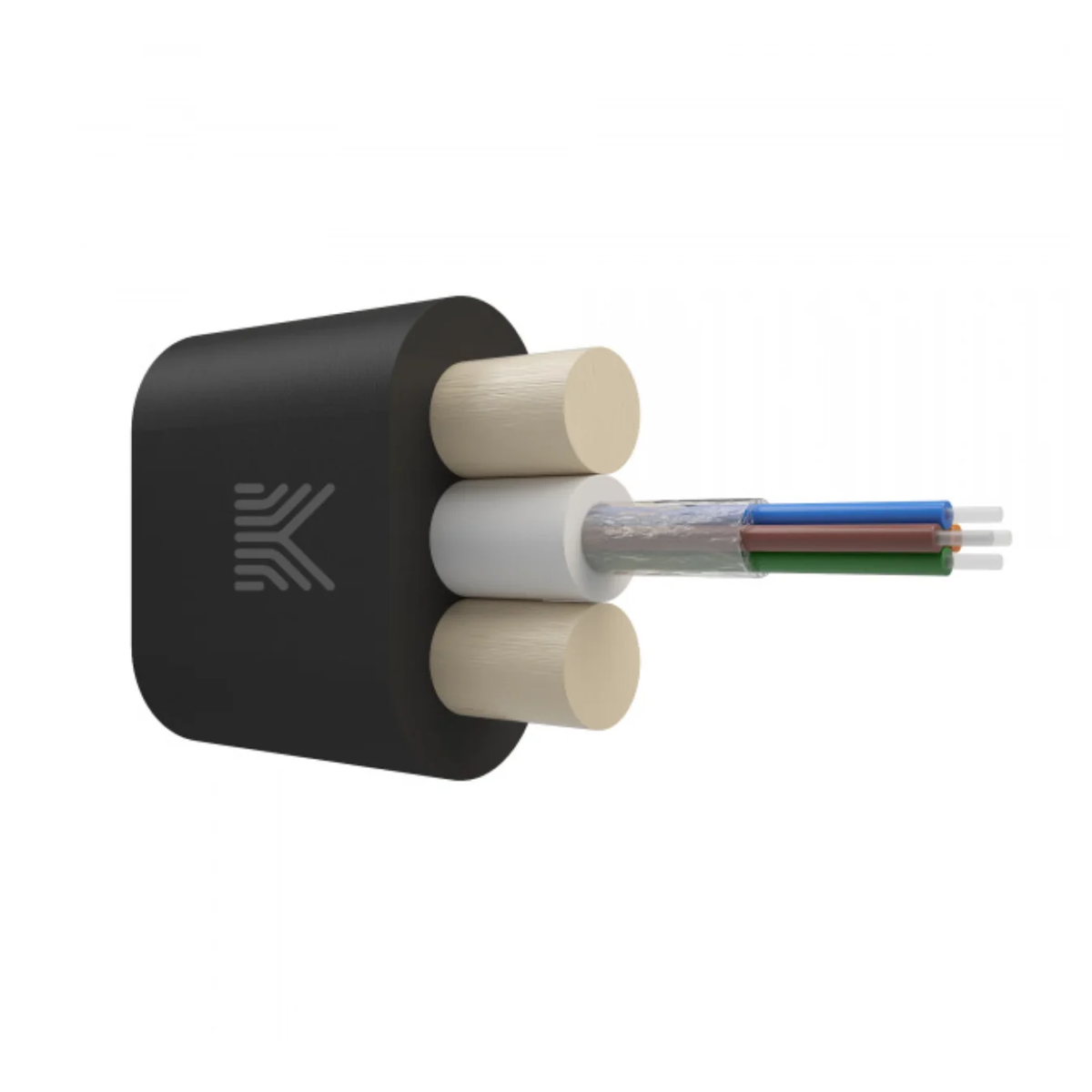 Плоский дроп-кабель 4 волокна SM 9/125 G.657.A1, 1.5 кН